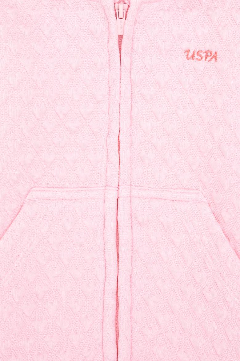 Kız Bebek Fermuarlı Pembe Sweatshirt - 50297295012
