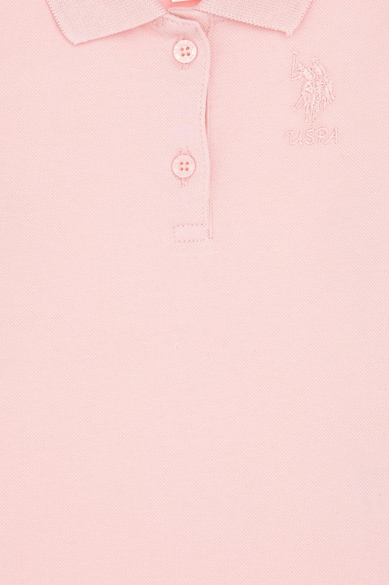 Kız Bebek Toz Pembe Polo Yaka Sweatshirt