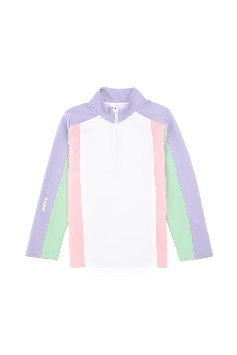 Kız Çocuk Yarım Fermuarlı Lila Sweatshirt - 50292542008