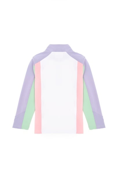 Kız Çocuk Yarım Fermuarlı Lila Sweatshirt