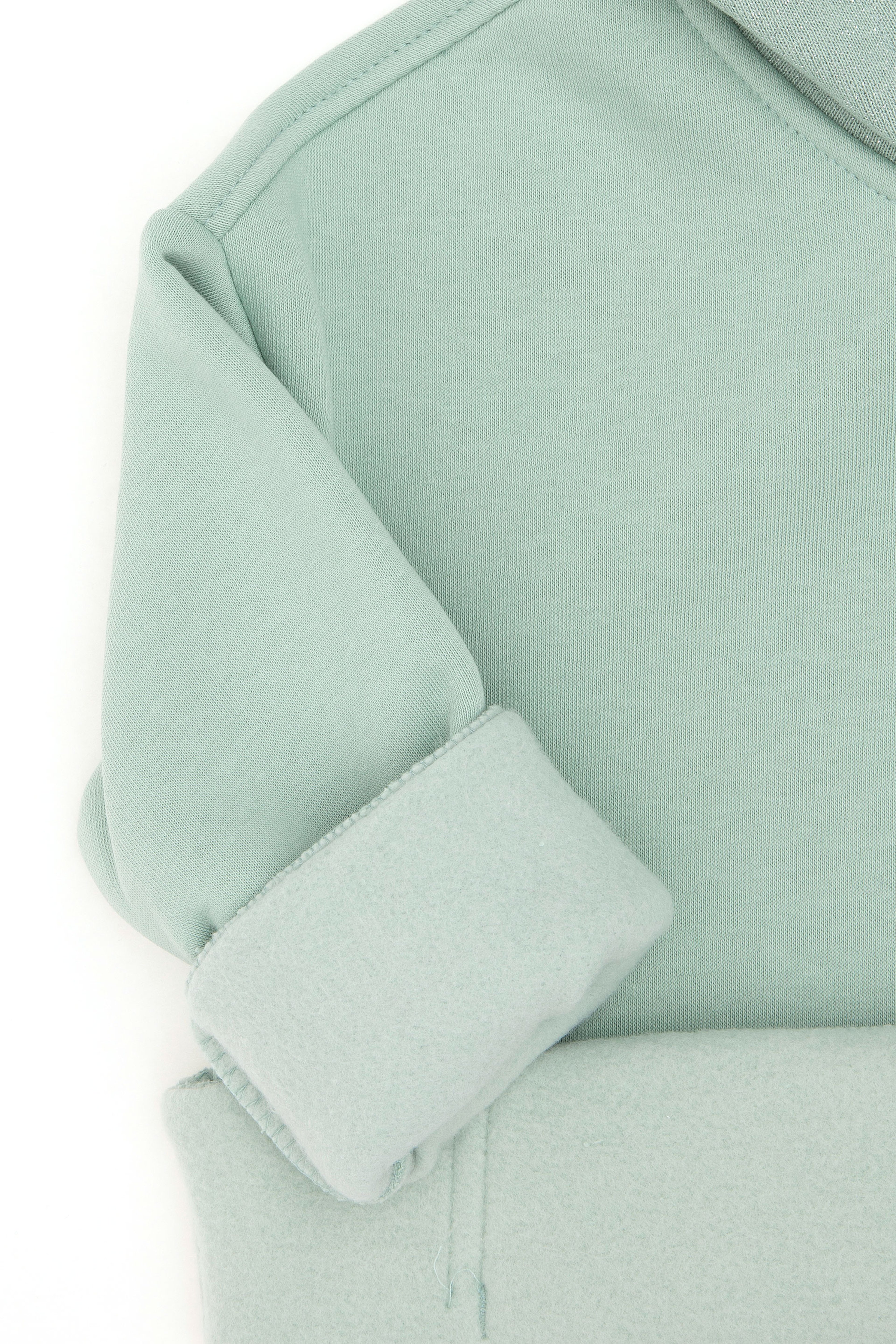 Kız Çocuk Su Yeşili Kapüşonlu Sweatshirt - Image 4