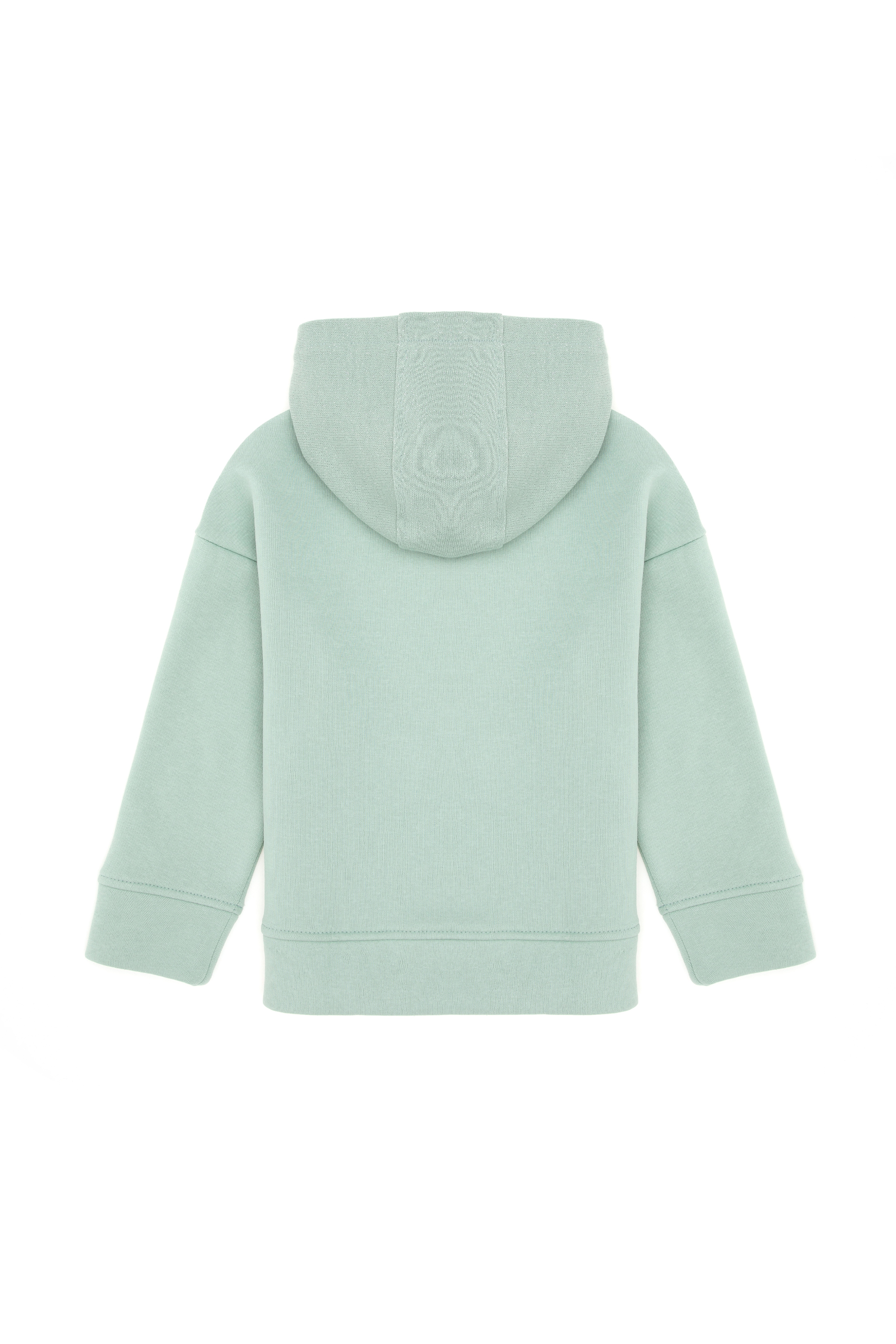 Kız Çocuk Su Yeşili Kapüşonlu Sweatshirt - Image 2