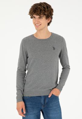 Erkek Gri Melanj Basic Kazak - 50293505033