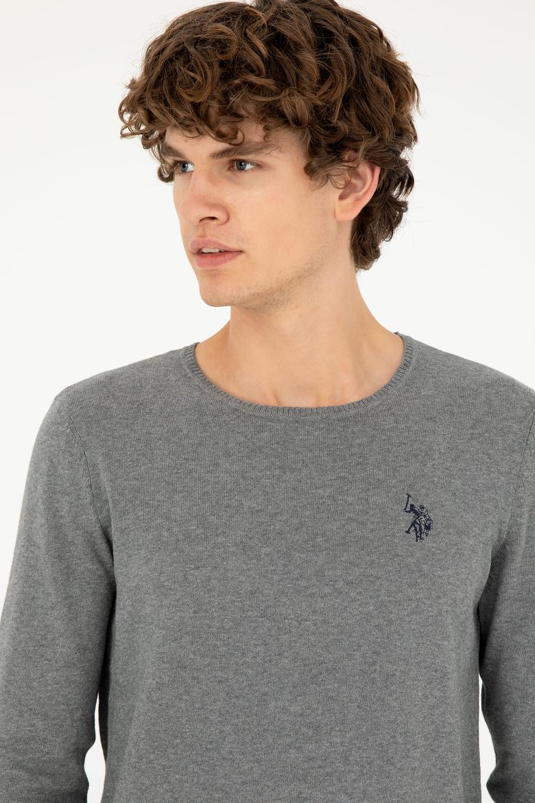 Erkek Gri Melanj Basic Kazak - 50293505033