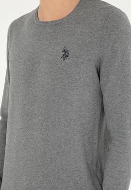 Erkek Gri Melanj Basic Kazak - 50293505033