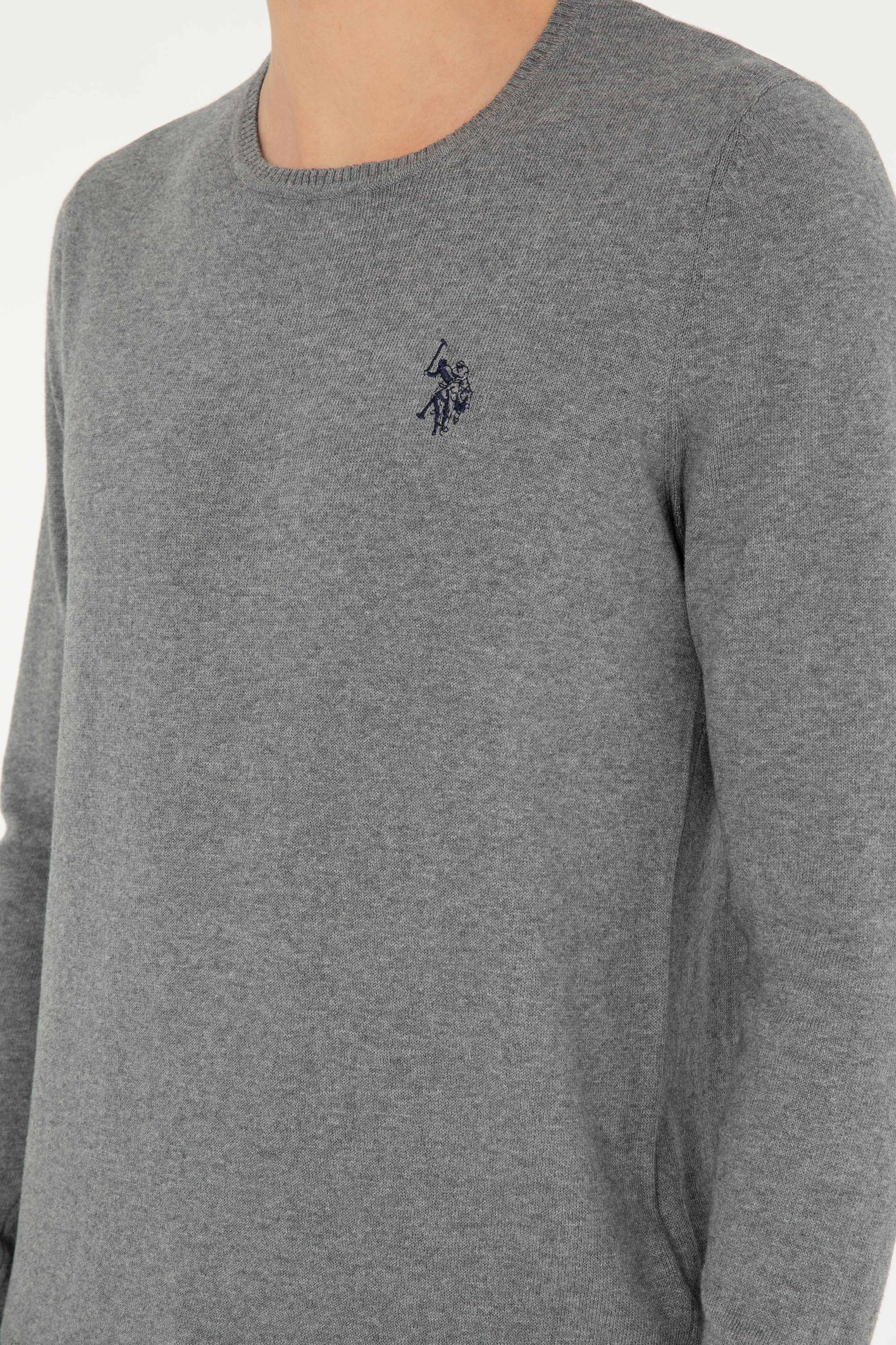 Erkek Gri Melanj Basic Kazak - Image 6
