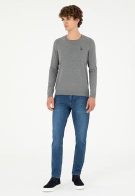 Erkek Gri Melanj Basic Kazak - 50293505033