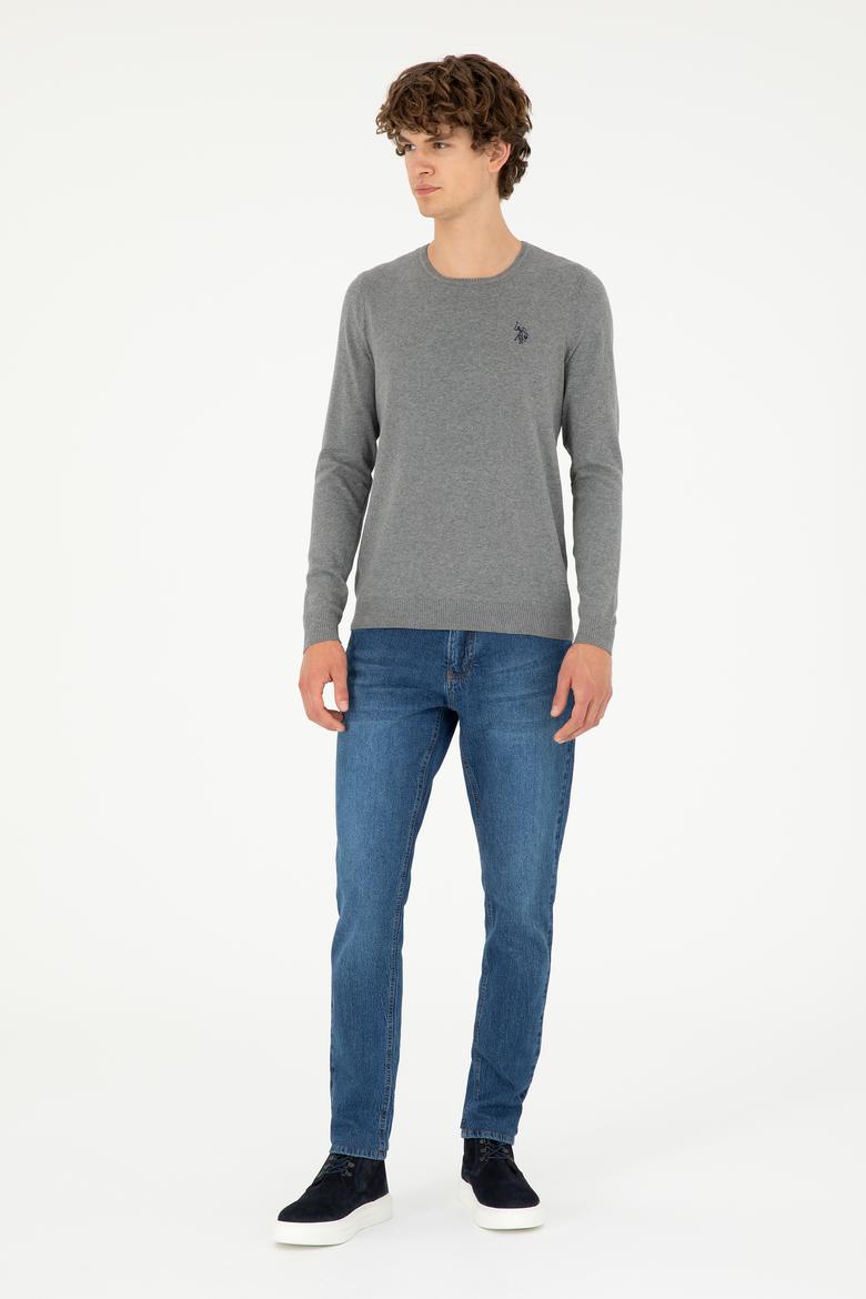 Erkek Gri Melanj Basic Kazak - 50293505033