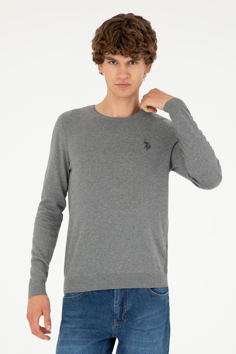 Erkek Gri Melanj Basic Kazak - 50293505033