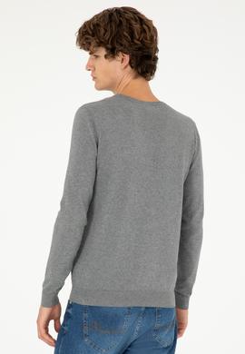 Erkek Gri Melanj Basic Kazak - 50293505033