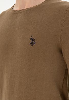 Erkek Haki Basic Kazak - 50293505037