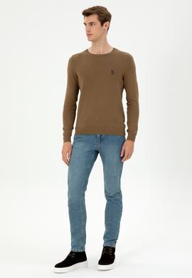 Erkek Haki Basic Kazak - 50293505037