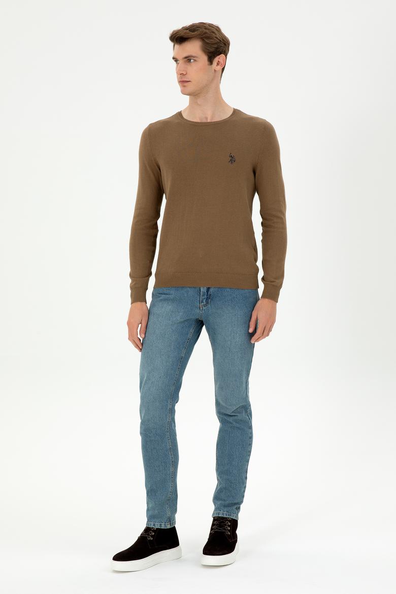 Erkek Haki Basic Kazak - 50293505037