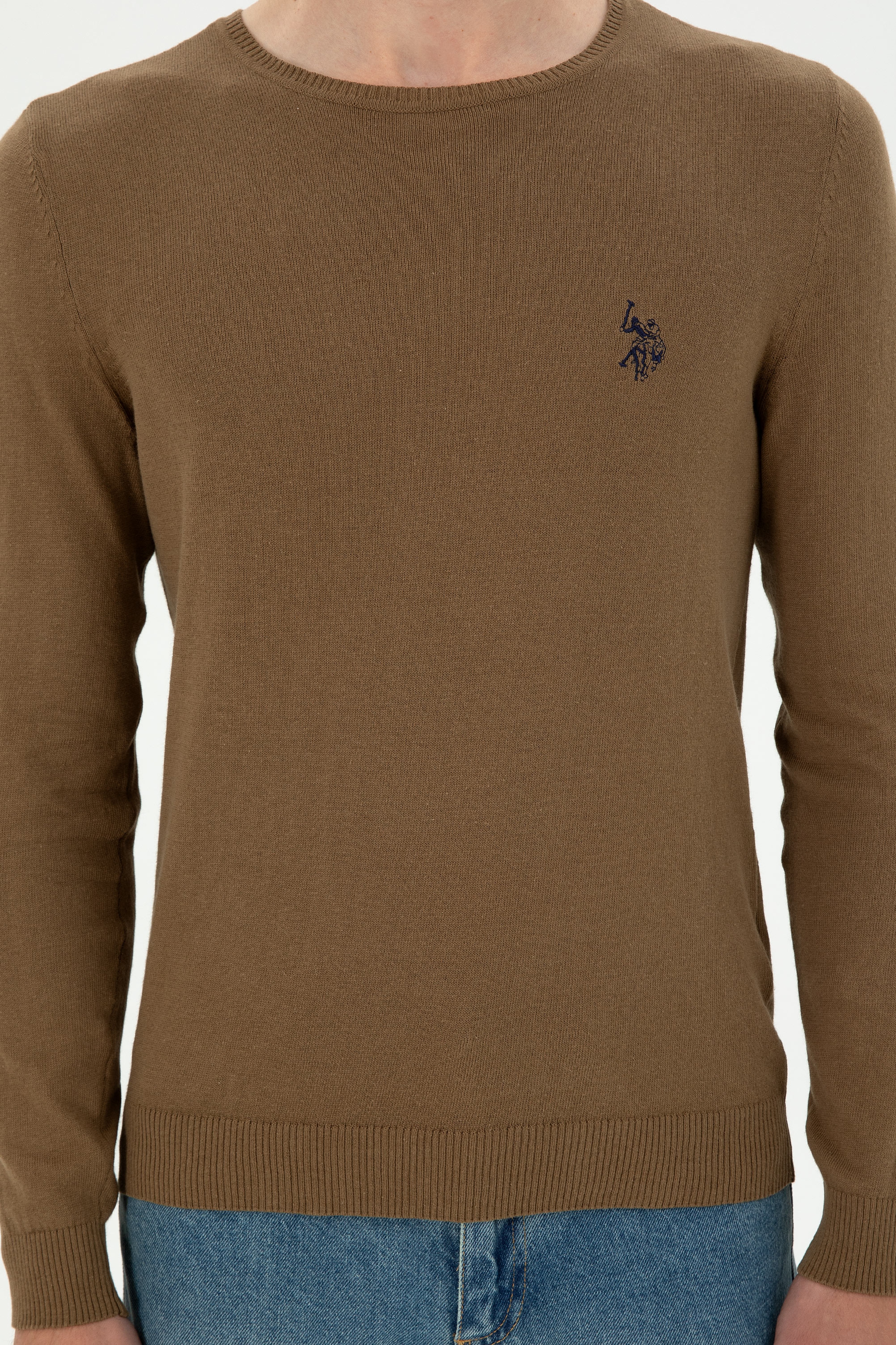 Erkek Haki Basic Kazak - Image 6