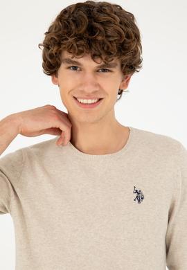 Erkek Taş Melanj Basic Kazak - 50293505081