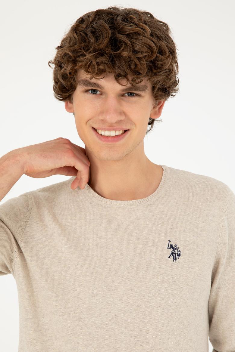 Erkek Taş Melanj Basic Kazak - 50293505081