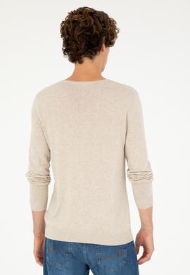 Erkek Taş Melanj Basic Kazak - 50293505081