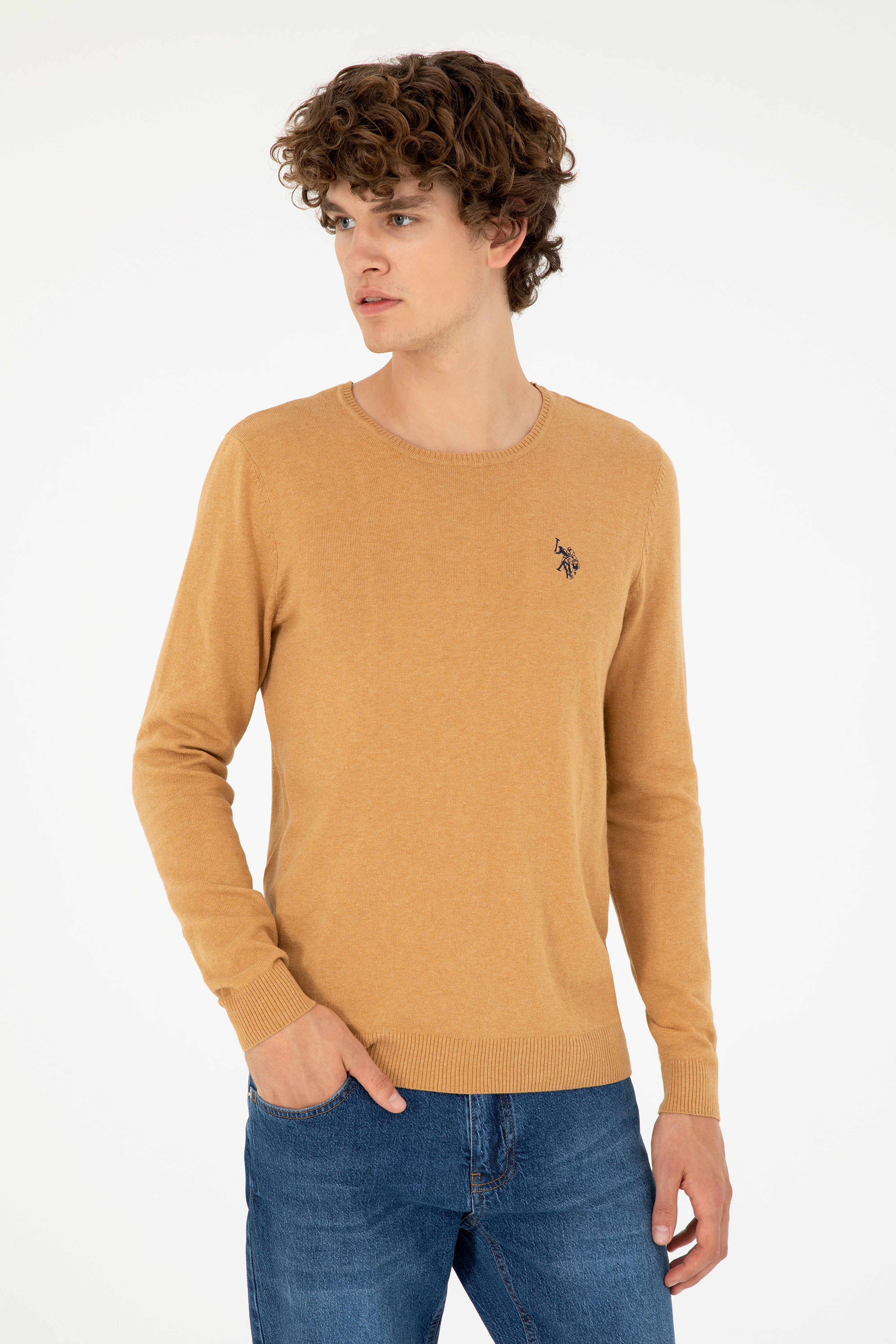 Erkek Camel Melanj Basic Kazak - Image 3