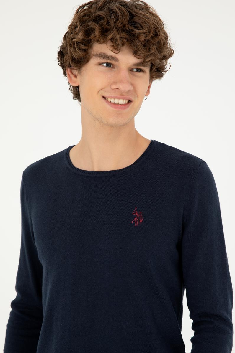 Erkek Lacivert Basic Kazak