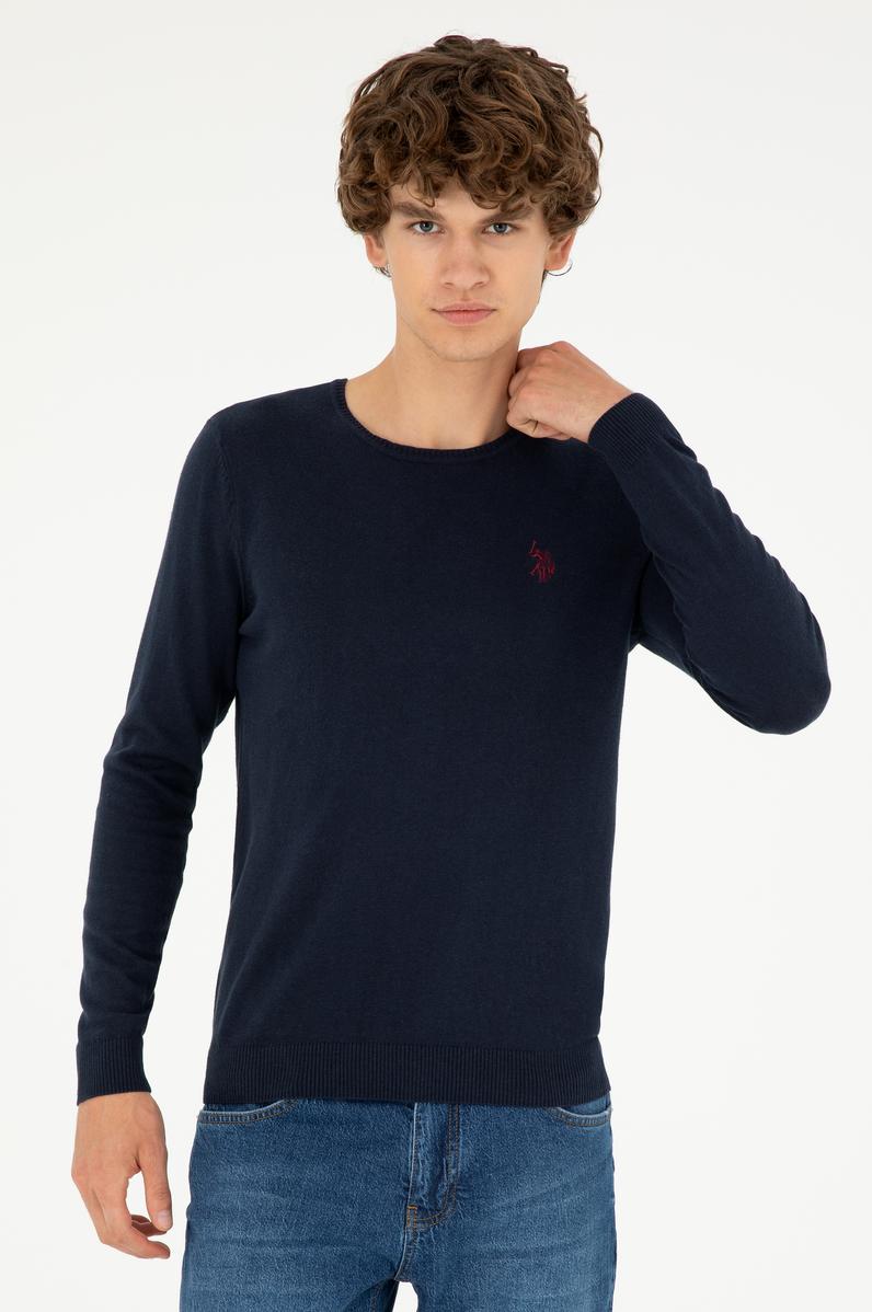 Erkek Lacivert Basic Kazak