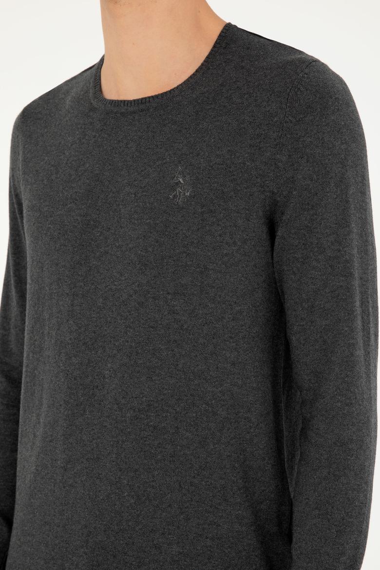 Erkek Antrasit Melanj Basic Kazak - 50293505056