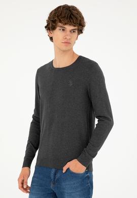 Erkek Antrasit Melanj Basic Kazak - 50293505056