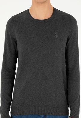 Erkek Antrasit Melanj Basic Kazak - 50293505056