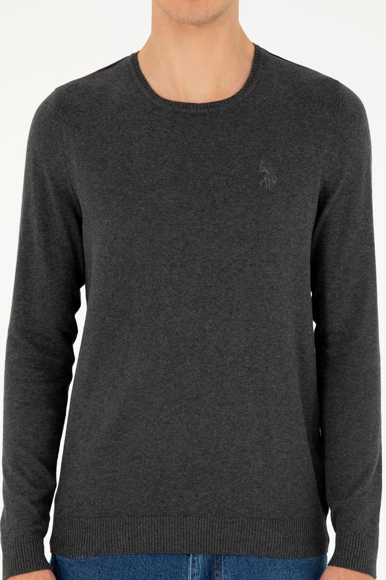 Erkek Antrasit Melanj Basic Kazak - 50293505056