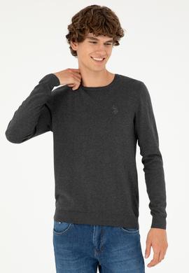 Erkek Antrasit Melanj Basic Kazak - 50293505056