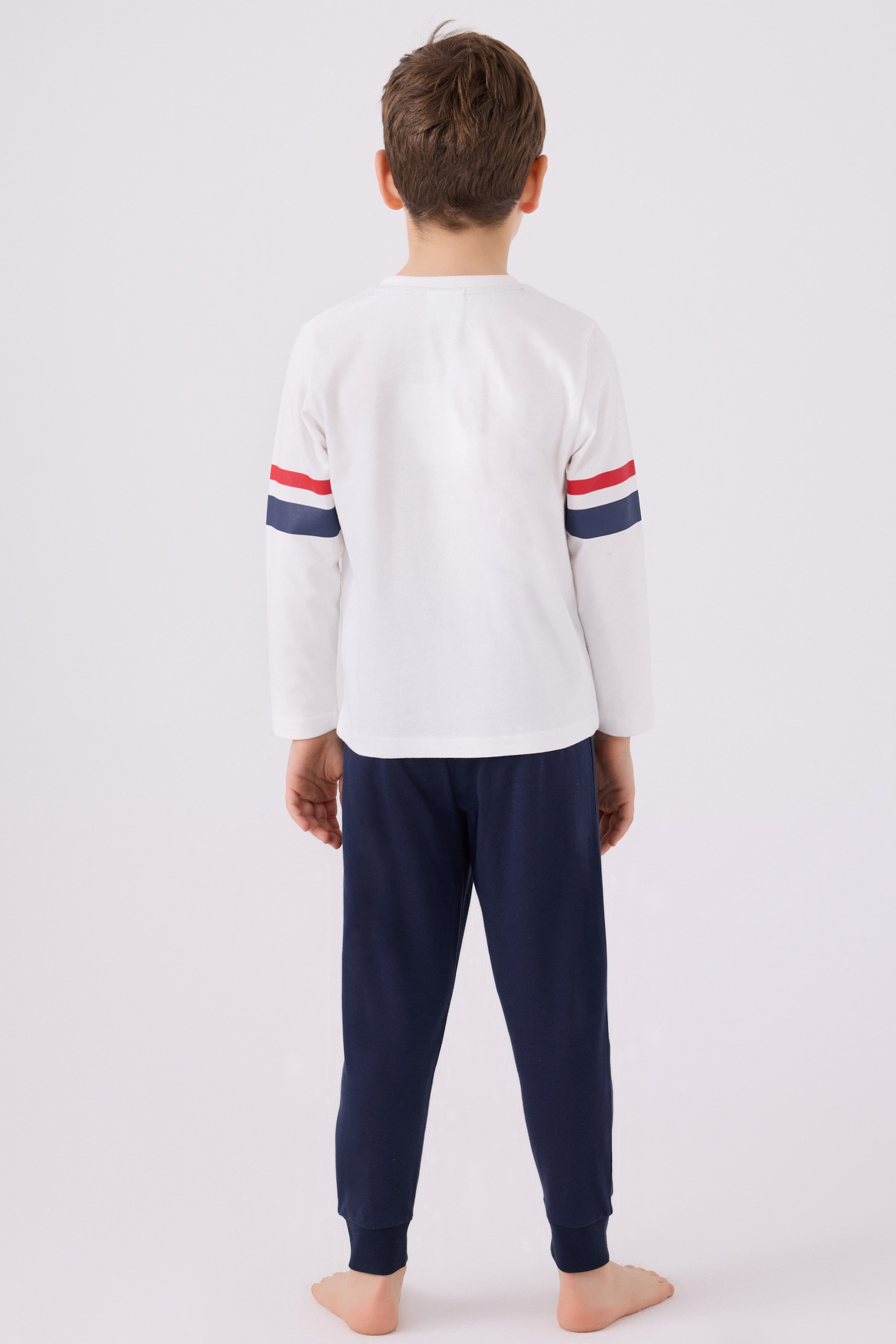 Erkek Çocuk Krem Pijama Takımı - Image 4