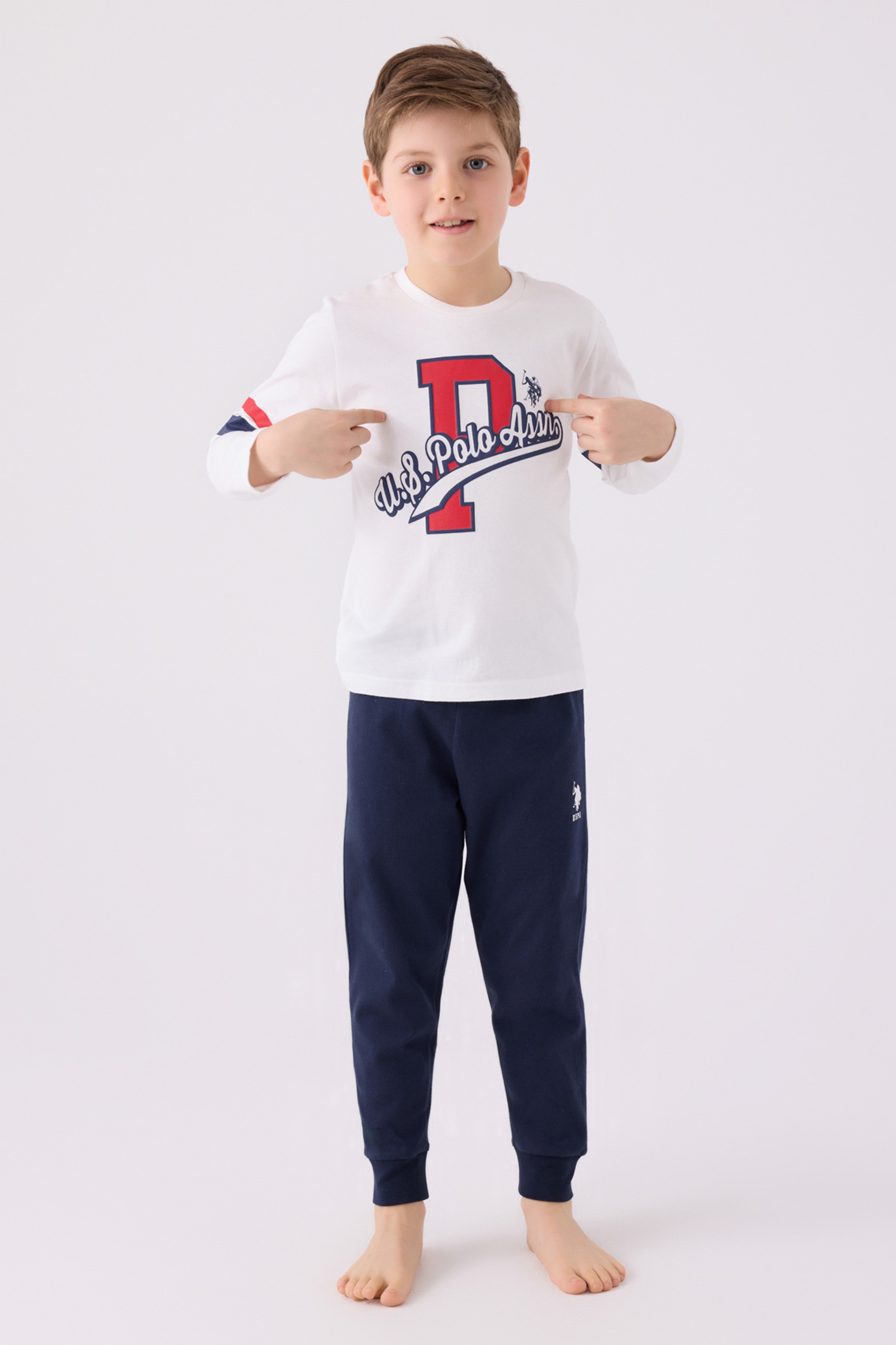 Erkek Çocuk Krem Pijama Takımı - Image 3