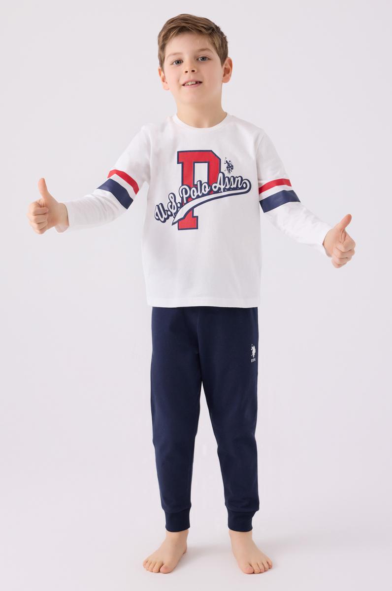 Erkek Çocuk Krem Pijama Takımı