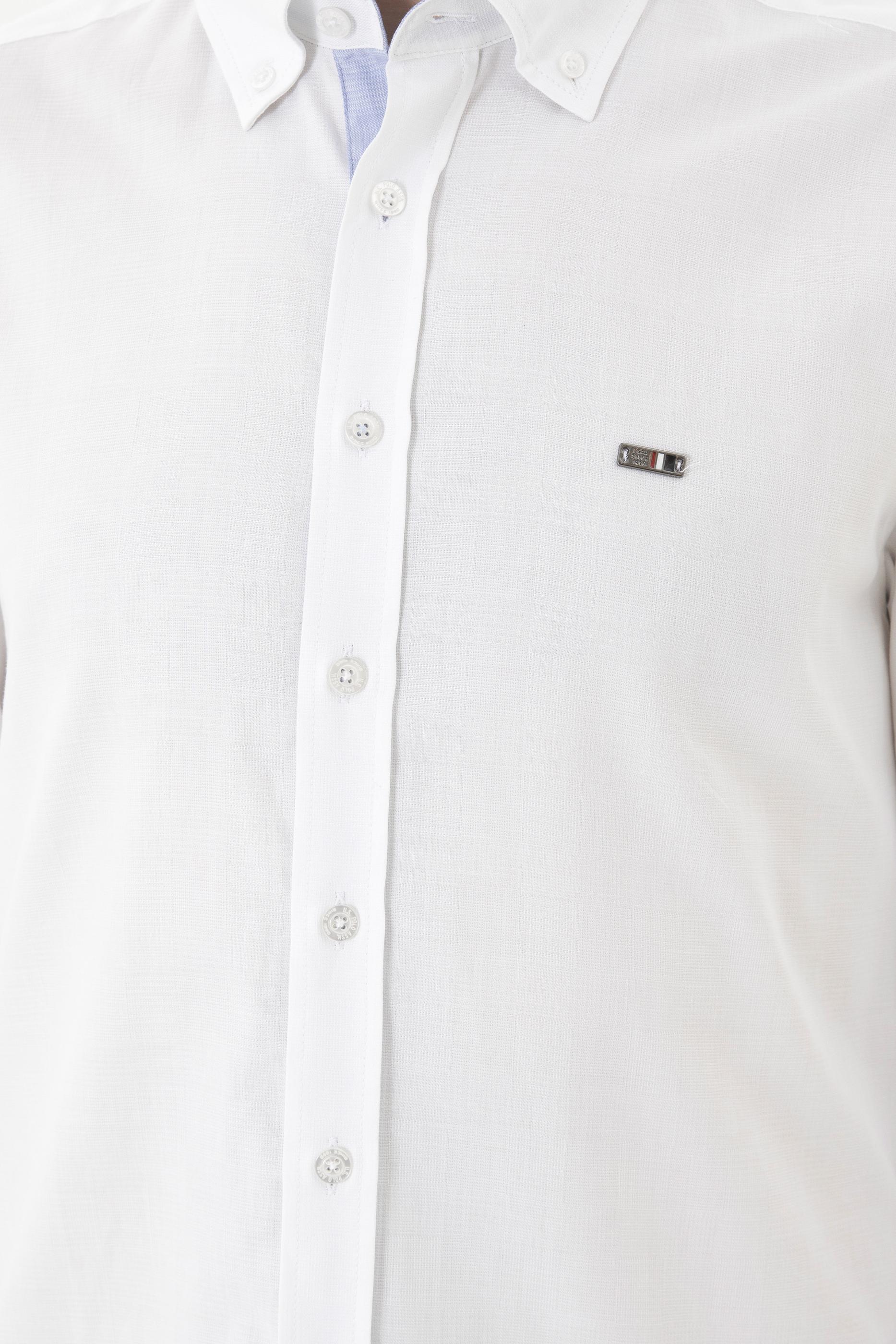 Erkek Beyaz Uzun Kollu Gömlek