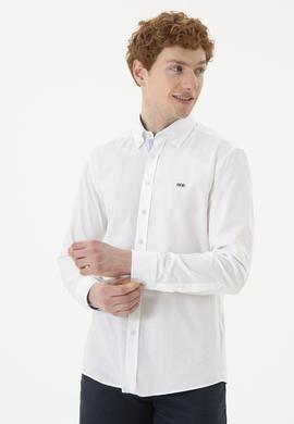 Erkek Beyaz Uzun Kollu Gömlek - 50254118030