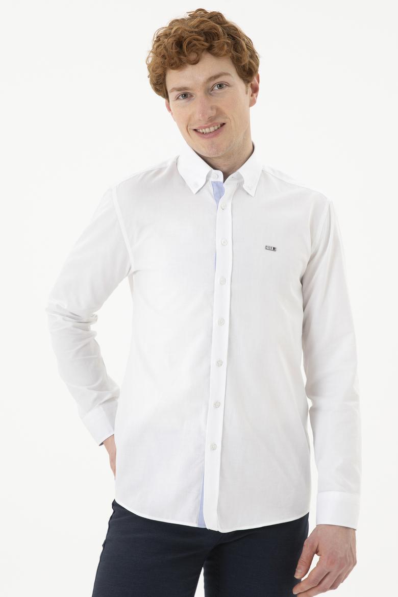 Erkek Beyaz Uzun Kollu Gömlek - 50254118030