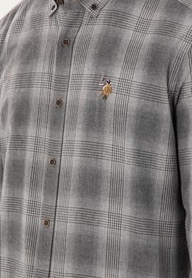 Erkek Gri Uzun Kollu Gömlek - 50291383007