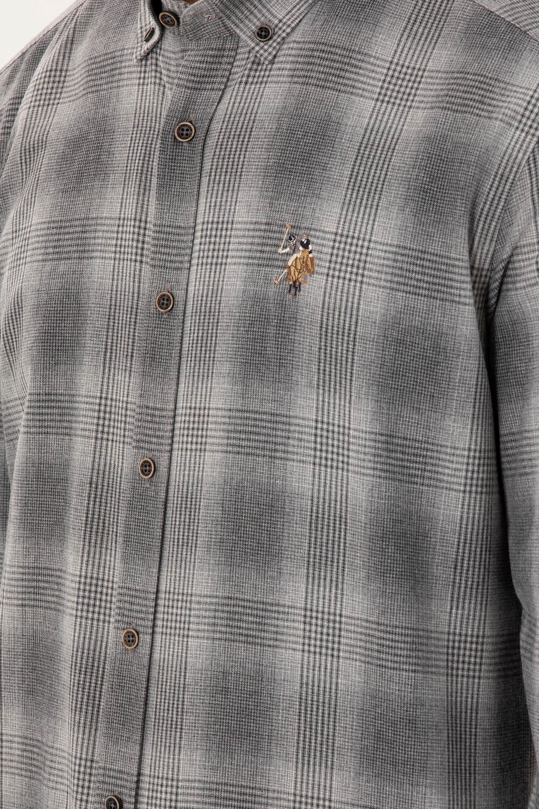 Erkek Gri Uzun Kollu Gömlek