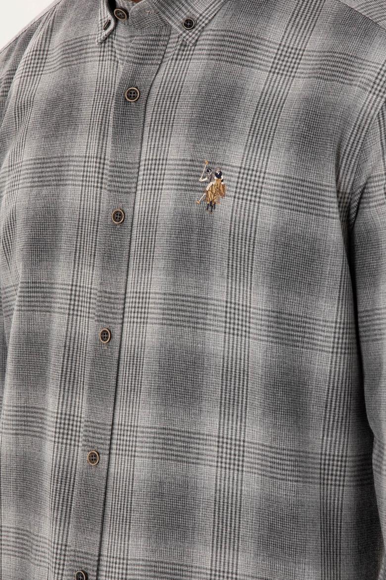 Erkek Gri Uzun Kollu Gömlek - 50291383007