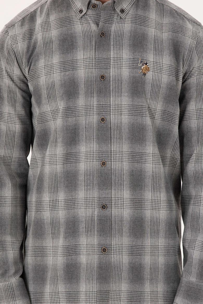 Erkek Gri Uzun Kollu Gömlek - 50291383007