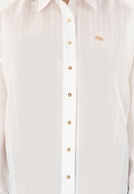 Kadın Beyaz Uzun Kollu Gömlek - 50289994006