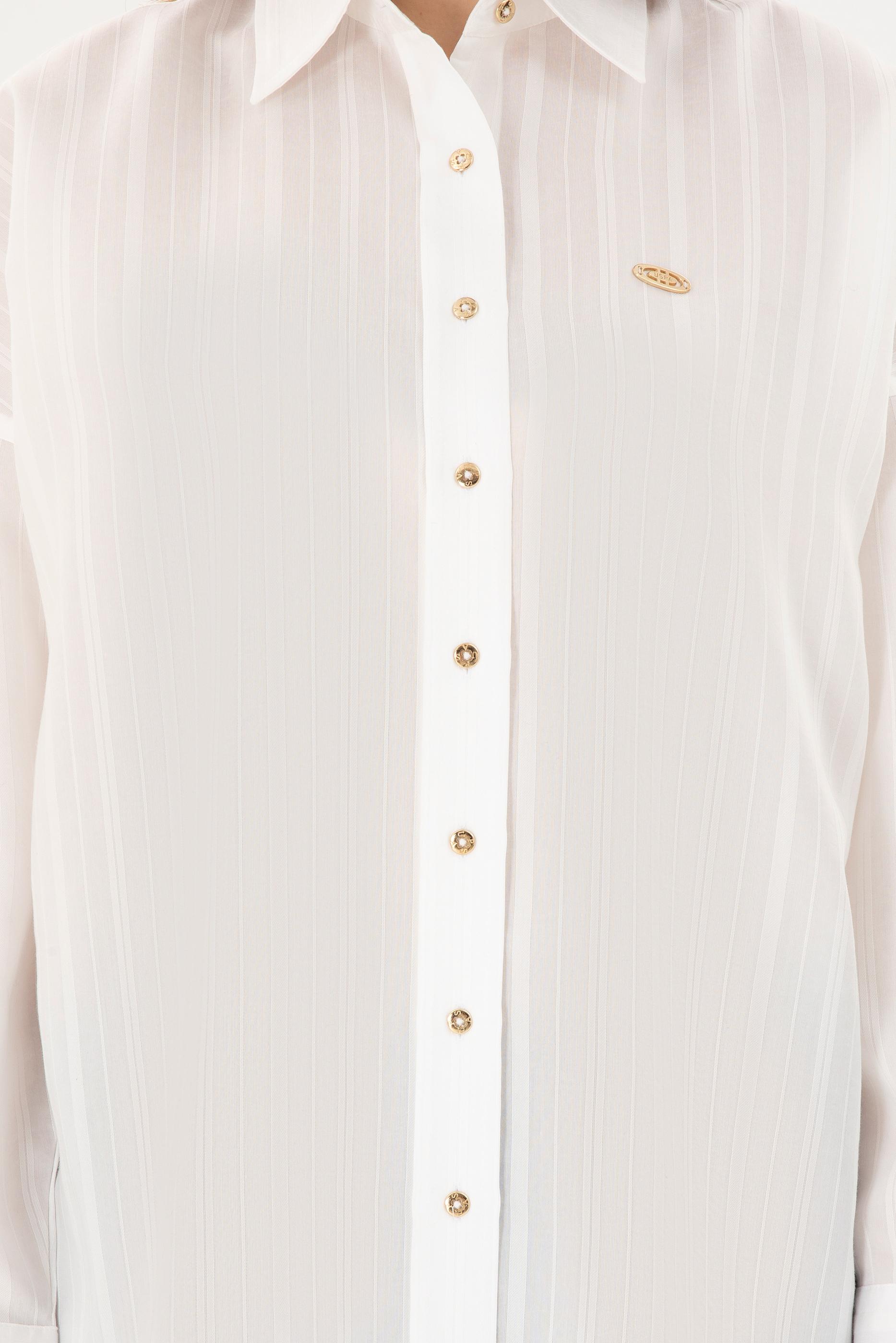 Kadın Beyaz Uzun Kollu Gömlek