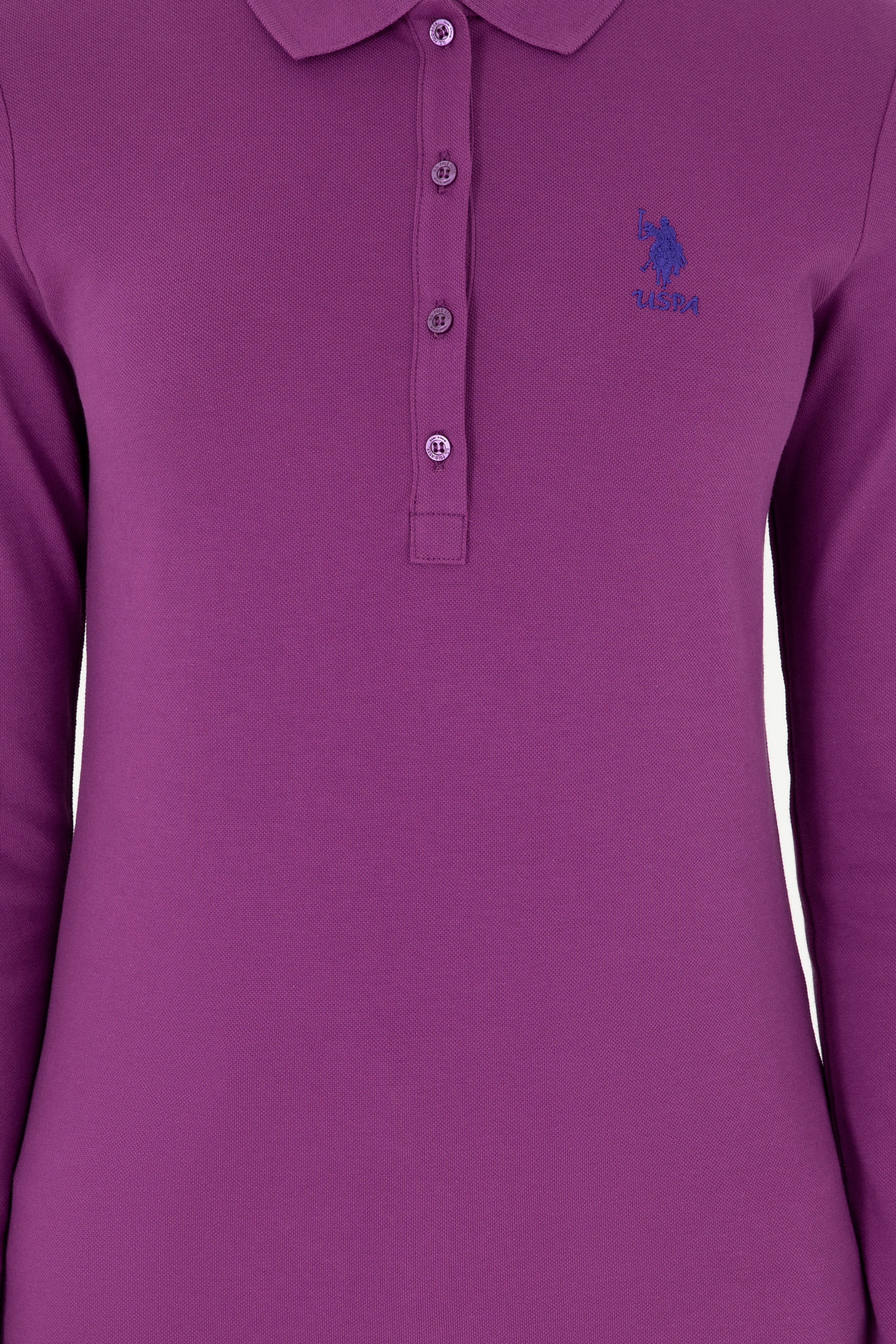 Kadın Menekşe Basic Polo Yaka Sweatshirt - Image 6