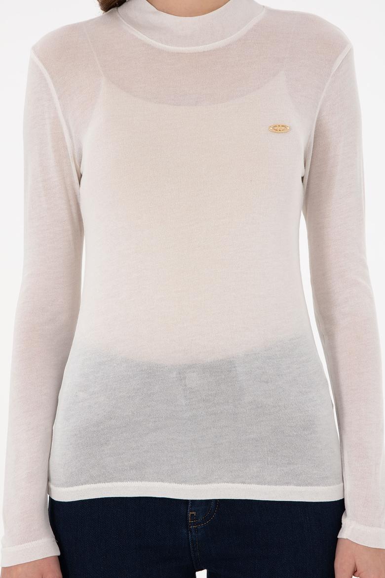 Kadın Taş Balıkçı Yaka Sweatshirt - 50271616015