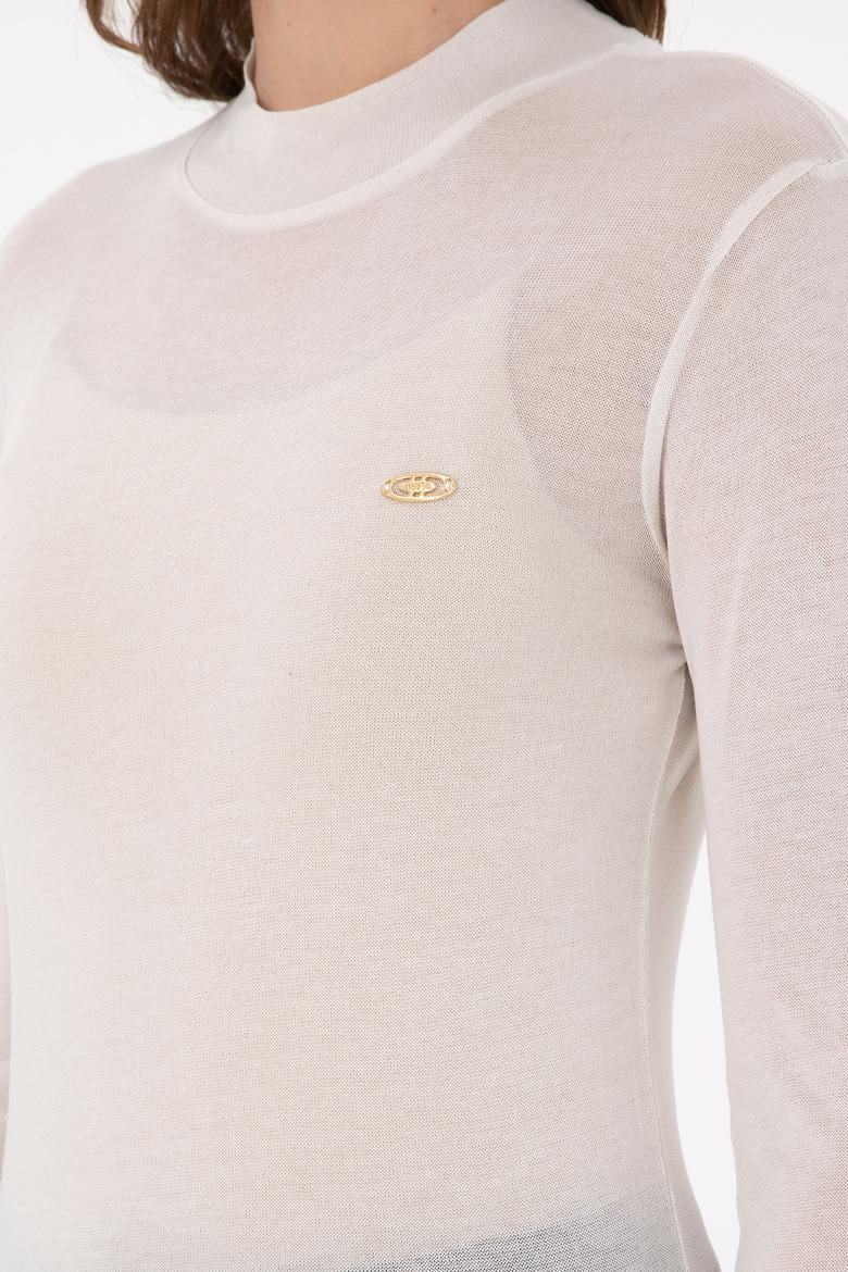 Kadın Taş Balıkçı Yaka Sweatshirt - 50271616015