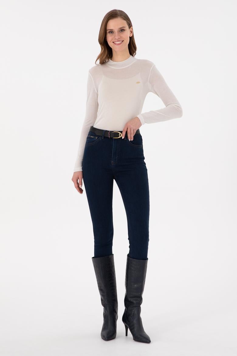 Kadın Taş Balıkçı Yaka Sweatshirt - 50271616015