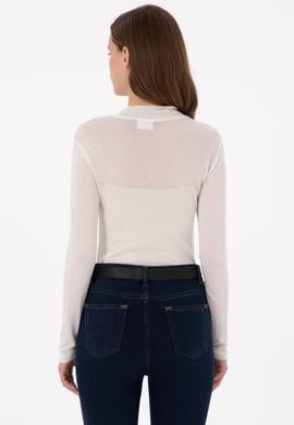 Kadın Taş Balıkçı Yaka Sweatshirt - 50271616015