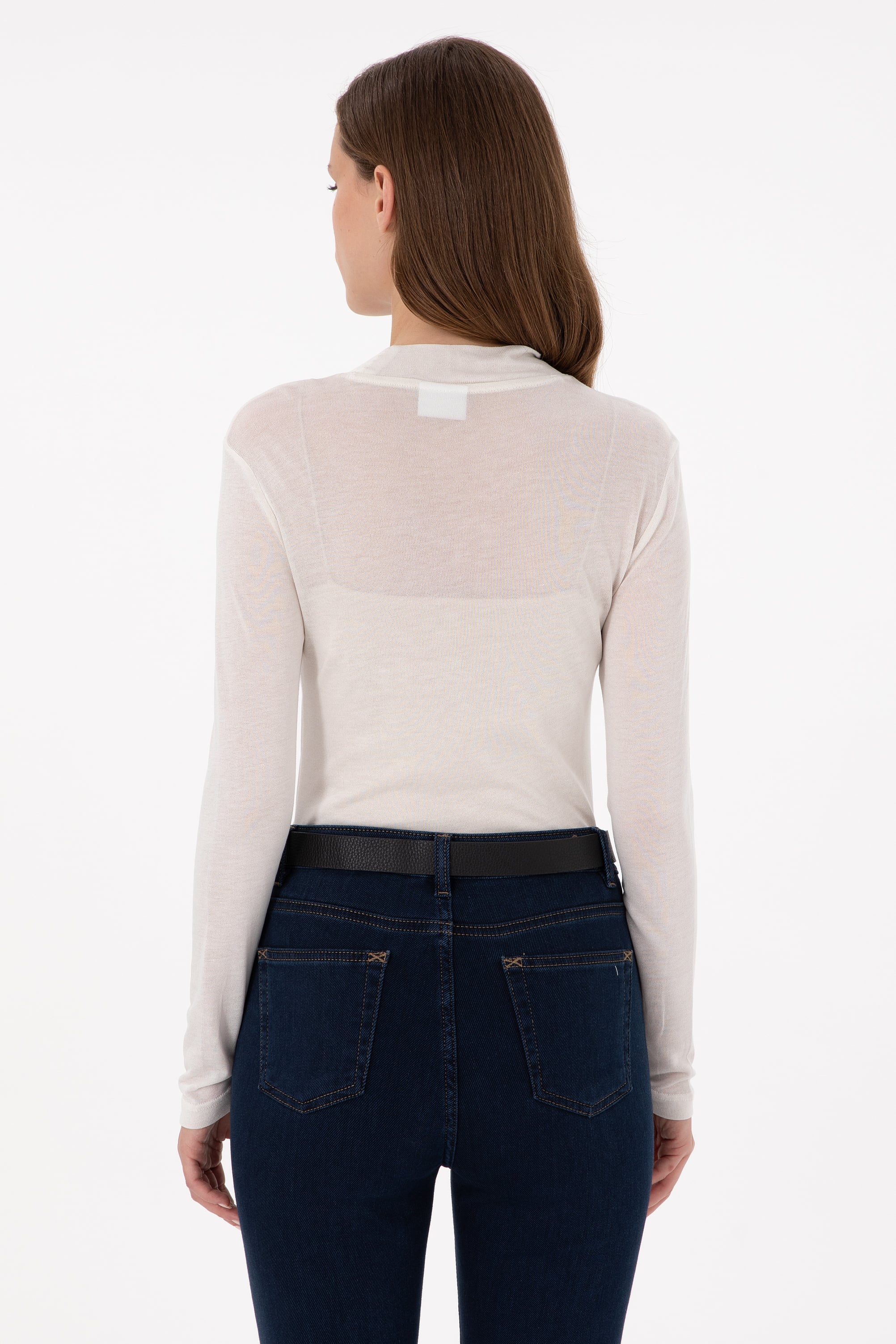 Kadın Taş Balıkçı Yaka Sweatshirt - Image 5