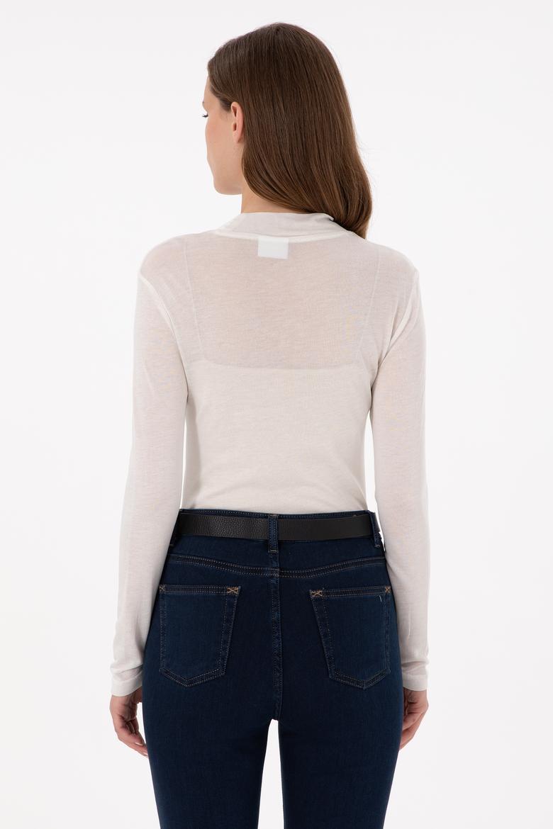 Kadın Taş Balıkçı Yaka Sweatshirt - 50271616015