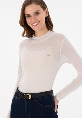 Kadın Taş Balıkçı Yaka Sweatshirt - 50271616015