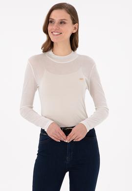 Kadın Taş Balıkçı Yaka Sweatshirt - 50271616015